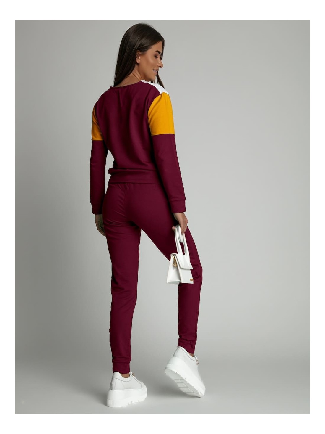 Women\'s burgundy tracksuit set FI581 - Online store - Boutique